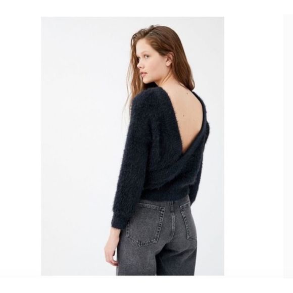 UO Elsa Fuzzy Surplice-back Sweater-SM & Lrg -NWOT - Picture 1 of 7